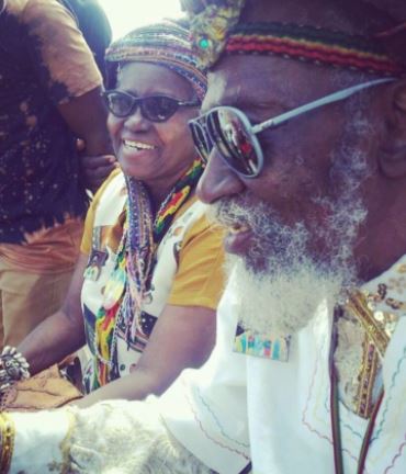 Jean Watt with her husband Bunny Wailer